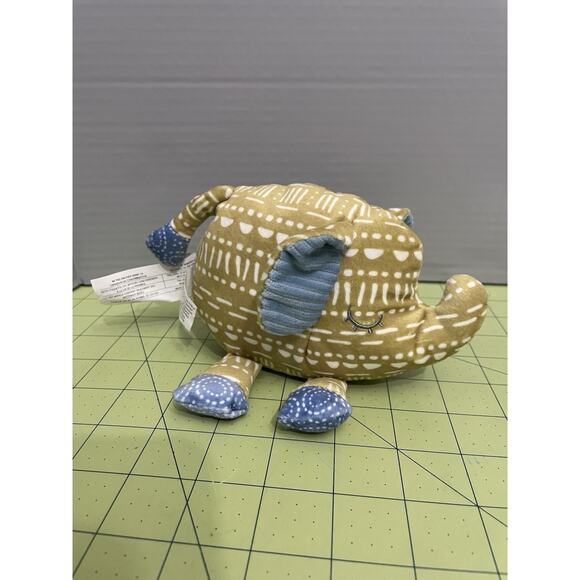 Mary Meyer Rattle Boho Elephant Plush Stuffed Animal Baby Toy Infant 5.5" Green - Picture 3 of 13